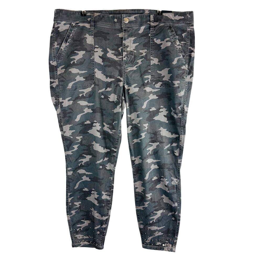 New Lane Bryant Womans Sz 24 Plus Camo Skinny Stretch‎ Pants Mid Rise NWT